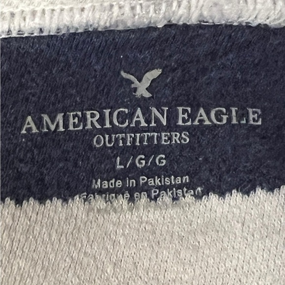 Striped Navy and White Men's Hoodie Shirt - Picture 6 of 12